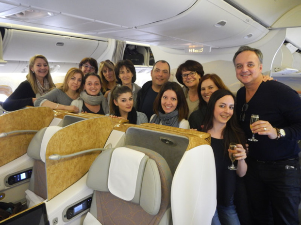 PARTICIPANTS à cet Eductour : Les AGENCES, PATRICIA ZUCCARELLI  de Seemore Nice, Marie jose RAMIREZ de LE CANNET VOYAGES, Aurèlie  NARSOO de QCNS  Monaco, Alexia TEIXEIRA  SOARES de JET TRAVEL MONACO, Annie CUPERLY  de VENCE VOYAGES, Thierry  DONATI de Negroni BASTIA, Aurélie  VACHER de Printemps Voyages, Clémence BLACHERE de Blachère Evasion à Toulon, Sadjya TOUATI de Ailleurs Voyages Marseille, Marion  STROBINO de Nice Voyages, CLIMATS DU MONDE : Charly Melkonian – Directeur des Ventes, Lucien Caruso – Commercial Sud Est, Christelle Laurens - Réservation, EMIRATES :Françoise Leglouannic.