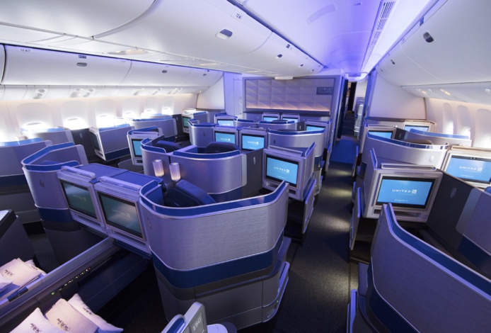 La class business Polaris d'United Airlines. Crédit : United