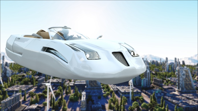 Taxis volants, les avions électriques à décollage et atterrissage verticaux (eVTOL) et autres types d'avions électriques - Depositphotos @chagpg