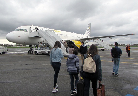 Les passagers de Vueling ont embarque à rennes direction Rome - DR : Vueling