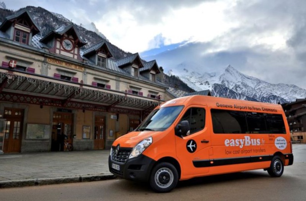 La navette easybus entre l'aéroport de Genève et la station de Chamonix a été lancée en décembre 2014. DR-easybus.