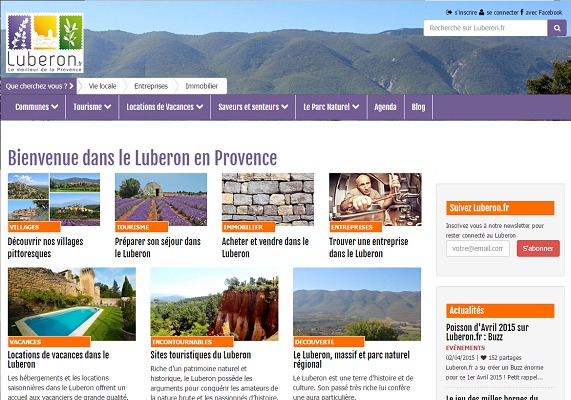 Lubéron.fr a fêté le premier anniversaire de sa mise en ligne le 1er mars 2015 - Capture d'écran Lubéron.fr a fêté le premier anniversaire de sa mise en ligne le 1er mars 2015 - Capture d'écran