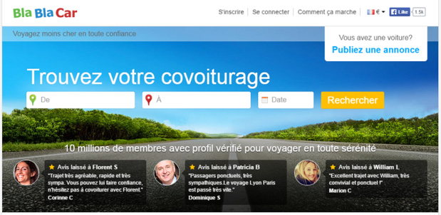 Blablacar poursuit son ascension en rachetant deux de ses concurrents en Europe - Capture d'écran Blablacar poursuit son ascension en rachetant deux de ses concurrents en Europe - Capture d'écran