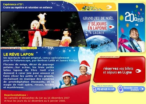 Le Futuroscope ''boosté'' par les vacances de la Toussaint Le Futuroscope ''boosté'' par les vacances de la Toussaint