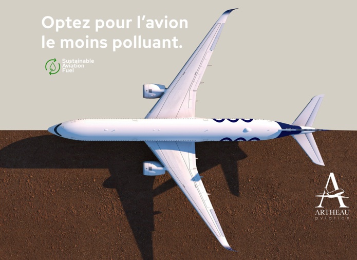 Artheau Aviation propose à ses clients de neutraliser jusqu'à 80% des émissions de CO2 liées à la consommation de carburant de leurs vols, en finançant l'achat de SAF - DR : Capture écran Artheau Aviation