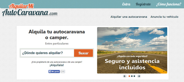Version espagnole de JeLoueMonCampingCar.com - Capture d'écran Version espagnole de JeLoueMonCampingCar.com - Capture d'écran