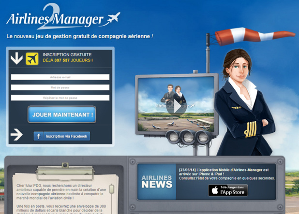 Airlines Manager est un jeu de gestion gratuit de compagnie aérienne - Capture d'écran