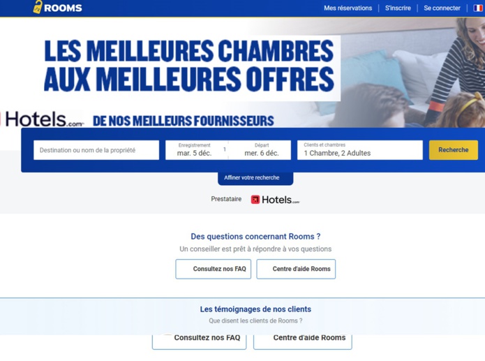 Ryanair relance Ryanair Rooms avec Expedia - Capture écran Ryanair relance Ryanair Rooms avec Expedia - Capture écran