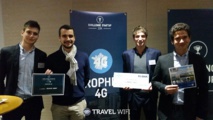 L’équipe lors du Challenge Start-up Bouygues ©Travel Wifi L’équipe lors du Challenge Start-up Bouygues ©Travel Wifi