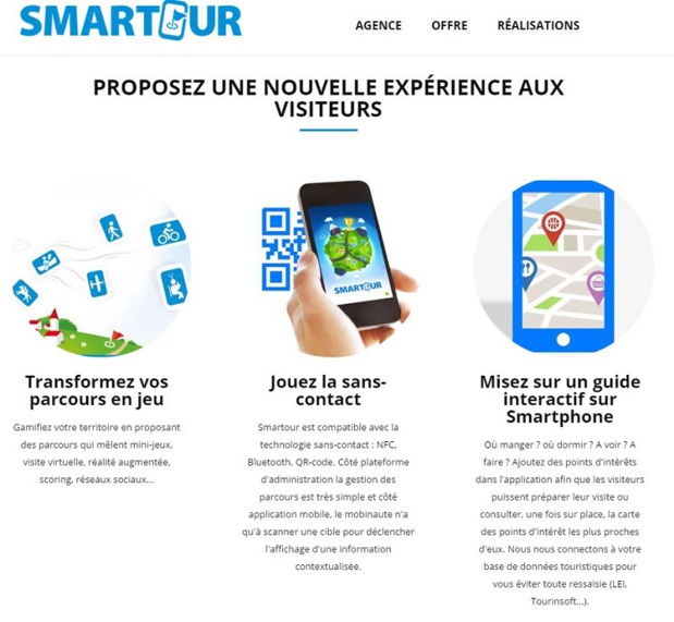 Smartour, une solution complète permettant la valorisation de parcours touristiques sur smartphones comprenant un innovant module d’accessibilité. ©Smartour Smartour, une solution complète permettant la valorisation de parcours touristiques sur smartphones comprenant un innovant module d’accessibilité. ©Smartour