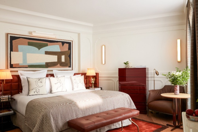 Une des chambres de Villa-des-Prés ( © Villa-des-Prés) Une des chambres de Villa-des-Prés ( © Villa-des-Prés)