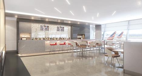 Les nouveaux salon Admirals Clubs d'American Airlines afficheront un style contemporain - DR : American Airlines