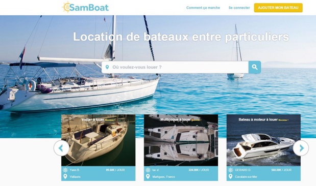 Samboat vient de finaliser une levée de fonds de 250 000 euros © SamBoat