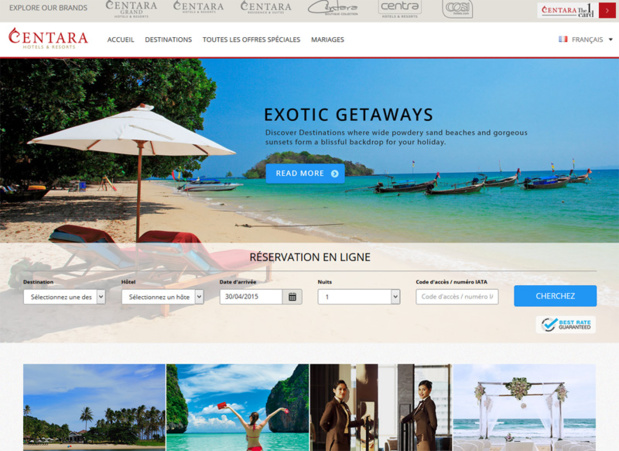 Centara Hotels & Resorts lance un nouveau site web
