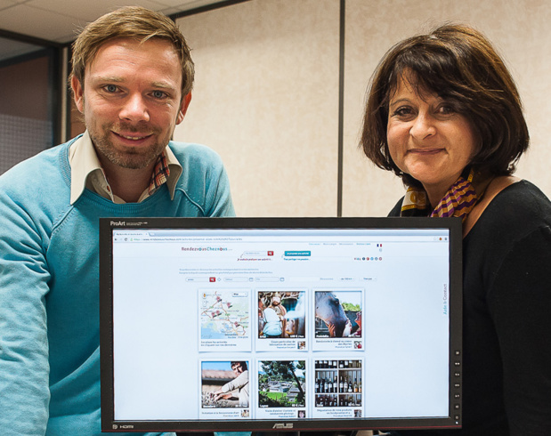 Pierre-Jeremy Gardiner et Pascale Fildier ont co-fondé RendezVousChezNous.com en 2013 - DR : Rendezvouscheznous.com