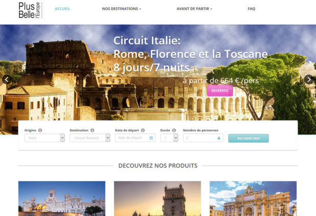 Le nouveau site B2C de Plus Belle L'Europe - Capture écran Le nouveau site B2C de Plus Belle L'Europe - Capture écran