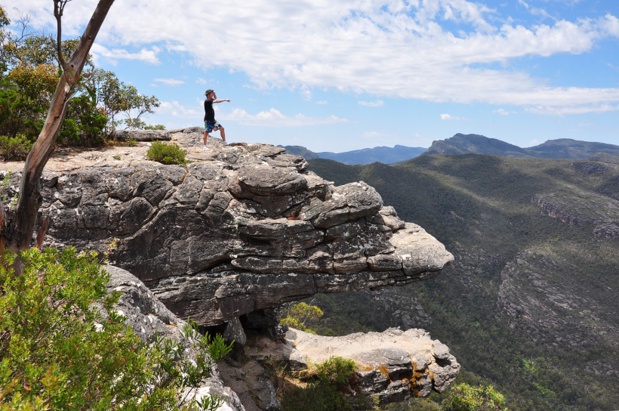 Olivier Caillaud dans les montagnes australiennes lors de son voyage de repérages début 2015. DR Olivier Caillaud.