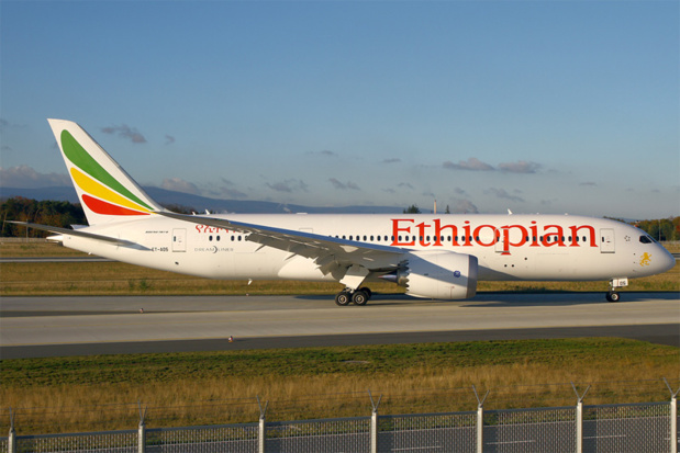 Ethiopian Airlines opère quatre vols hebdomadaires à destination d'Adis-Abeba, son hub, à partir duquel il est possible de rejoindre Arusha - Photo Wikipedia Uploaded by Jetstreamer