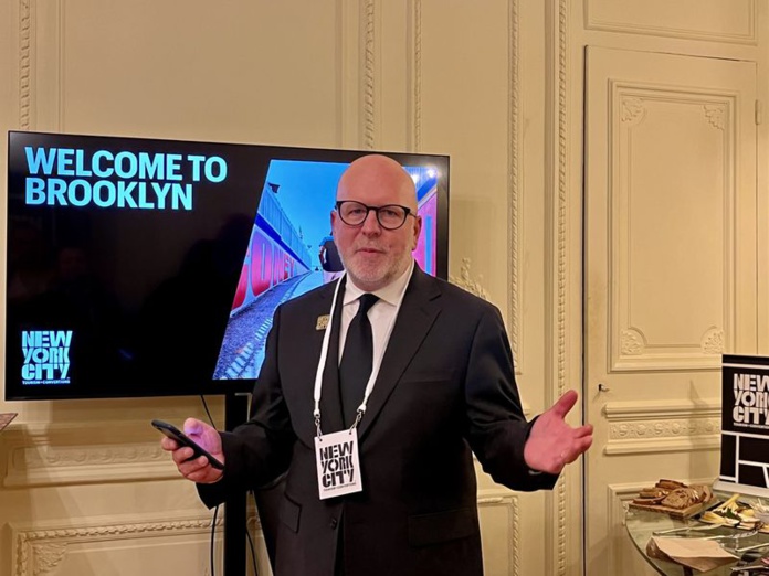 Robert Beckham à la soirée organisée par l'Office de tourisme de New-York à Paris (PB)