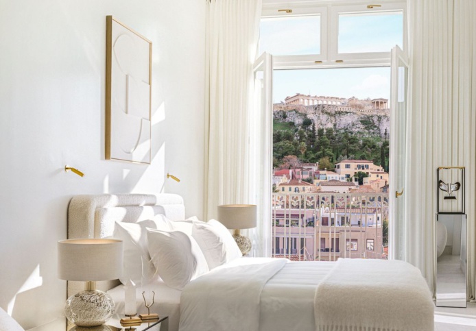 Une suite Junior avec vue sur l'Acropole, au Doli d'Athènes (© Grecotel) Une suite Junior avec vue sur l'Acropole, au Doli d'Athènes (© Grecotel)