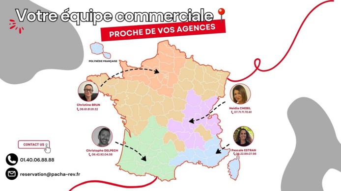 L'équipe commerciale regroupe 4 commerciaux dans l'Hexagone - DR : Pacha Tours