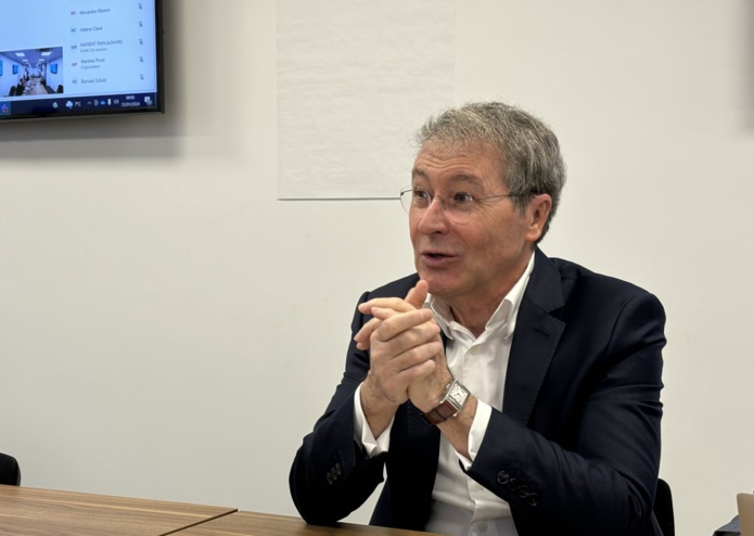 Pascal de Izaguirre, président de la FNAM, lors de ses vœux à la presse le 23 janvier à Paris. ©DS