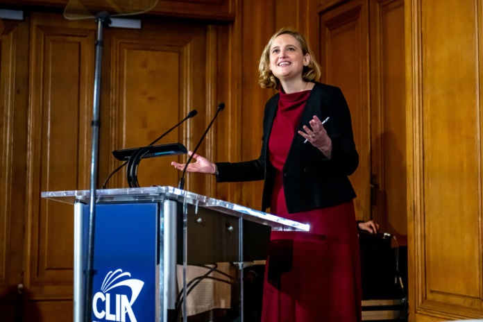 Charte croisière durable en Méditerranée : Marie-Caroline Laurent, directrice générale de CLIA Europe,  lors de son intervention dans le cadre du CLIA European Summit à la Maison de l’Océan à Paris. ©DR