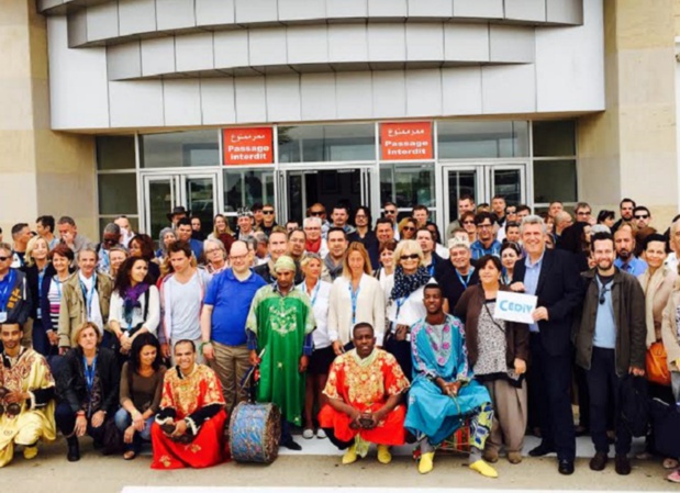 Les cédiviens à leur arrivée à l'Aéroport de Essaouira, ce mercredi 27 mai /photo JDL