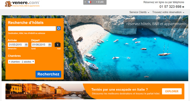 Jusqu'au 19 juin 2015, Venere.com augmente la commission des agents de voyages - Capture d'écran Jusqu'au 19 juin 2015, Venere.com augmente la commission des agents de voyages - Capture d'écran