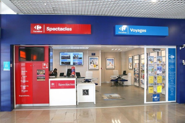 Avec 15 nouvelles agences intégrées ouvertes cette année, le groupe Carrefour comptera près de 125 points de vente en 2015. Ici, l'agence de Pontault-Combault - DR : Carrefour Voyages Avec 15 nouvelles agences intégrées ouvertes cette année, le groupe Carrefour comptera près de 125 points de vente en 2015. Ici, l'agence de Pontault-Combault - DR : Carrefour Voyages