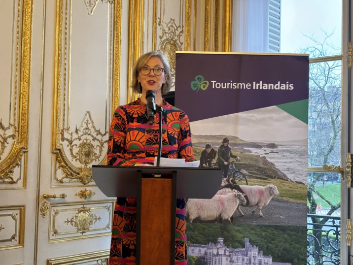 Monica MacLaverty, directrice Europe du Sud du Tourisme Irlandais, ravie "d'amener l'Irlande en France" l'espace d'une semaine. ©David Savary