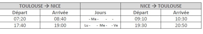 Twin Jet relie Toulouse à Nice Twin Jet relie Toulouse à Nice