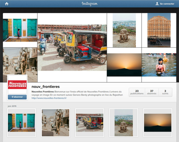 Nouvelles Frontières ouvre son compte Instagram Nouvelles Frontières ouvre son compte Instagram