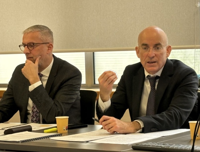 Thomas Juin, président de l’UAF, avec à sa droite Nicolas Paulissen, délégué général. ©David Savary