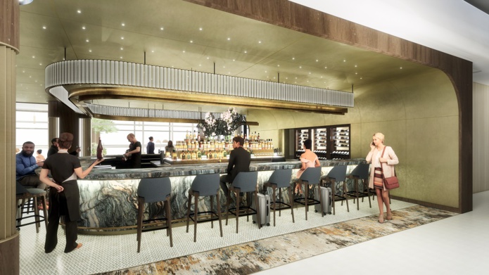 L’aéroport de New York-JFK inaugurera en juin 2024 le premier salon Premium de Delta. Il comprendra un bar - Photo Delta