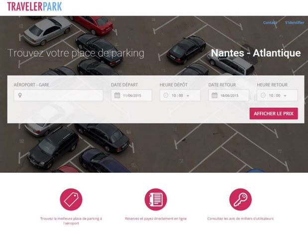 travelerpark.com, the new reservations system for parking spots in train stations and airports ©Screenshot TravelerPark