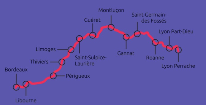 Railcoop avait pour projet de relier en train Bordeaux à Lyon - Photo Railcoop