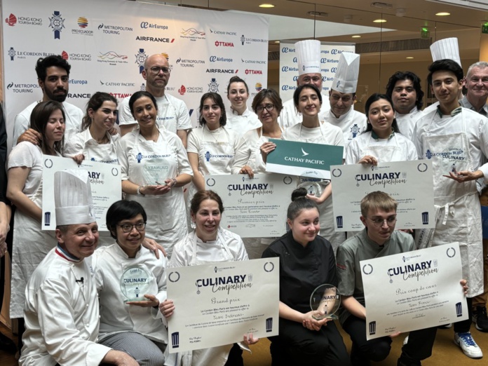 Les différents binômes récompensés lors de cette "Culinary Competition" signée Le Cordon Bleu. ©David Savary