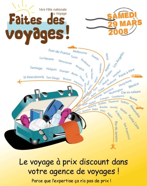 L'affiche de la « Faites des Voyages ! », 1ère Fête nationale du Voyage, signée Mélanie est en cours de finalisation, qu'en pensez-vous ?