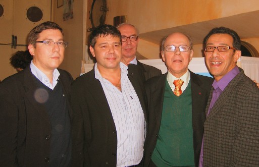 Autour de Jacques Maillot : Pascal Le Blavec (NF Lorient), Philippe Catrix (NF Dunkerque), Kamel Chaïbi (NF Bourg-en-Bresse) et Jean-Marie Foucher, ancien directeur de NF Distribution