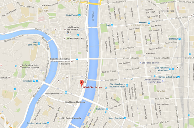 L'InterContinental Lyon Hôtel-Dieu sera situé au cœur de la ville - DR : Google Maps