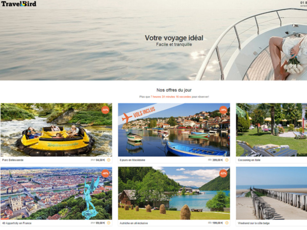 TravelBird vend des séjours à bas prix en France - Capture d'écran TravelBird vend des séjours à bas prix en France - Capture d'écran