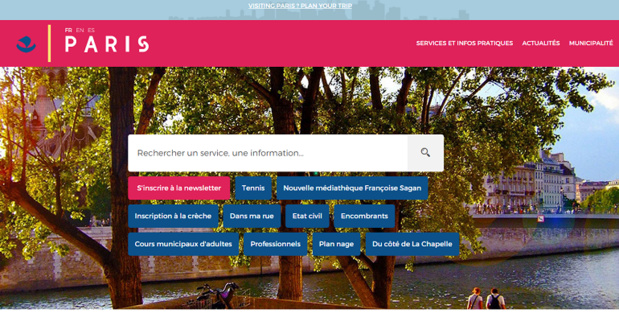 Le nouvelle version de Paris.fr est en ligne depuis mercredi 24 juin 2015 - Capture d'écran
