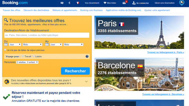 Booking.com supprime certaines des clauses de parités en Europe - Capture d'écran