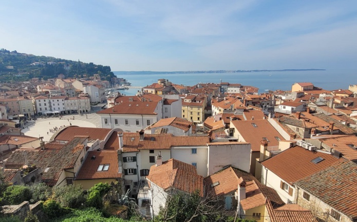 Depuis l'Eglise Saint Georges à Piran, la vue sur le Golfe de Trieste - Photo AB Depuis l'Eglise Saint Georges à Piran, la vue sur le Golfe de Trieste - Photo AB