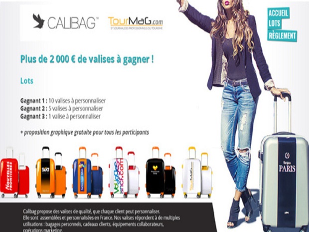 Calibag et TourMaG.com lancent un jeu concours à l'attention des professionnels du voyage - DR Calibag et TourMaG.com lancent un jeu concours à l'attention des professionnels du voyage - DR