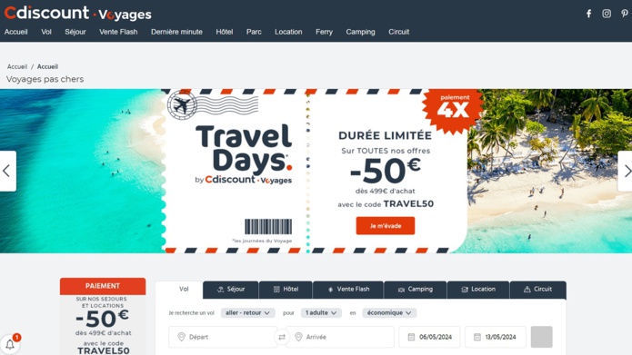 Cdiscount : la tendance sur les séjours portée par le tout inclus et le lastminute Cdiscount : la tendance sur les séjours portée par le tout inclus et le lastminute