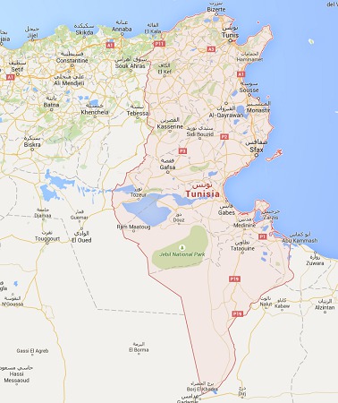 L'état d'urgence concerne l'ensemble du territoire tunisien - DR : Google Maps