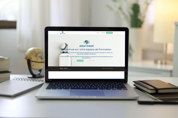Le site de e-learning conçu par Assur-Travel © Shutterstock Le site de e-learning conçu par Assur-Travel © Shutterstock