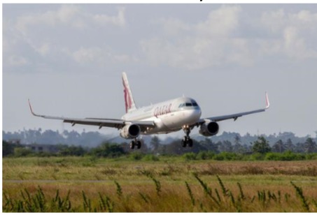 Le premier vol de Qatar Airways en provenance de Doha s'est posé à Zanzibar le 1er juillet 2015 - Photo : Qatar Airways